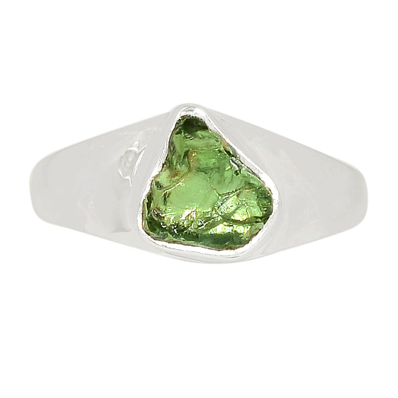 Solid - Green Apatite Rough Ring - GATR111