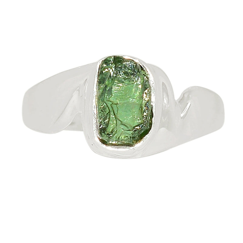 Solid - Green Apatite Rough Ring - GATR112