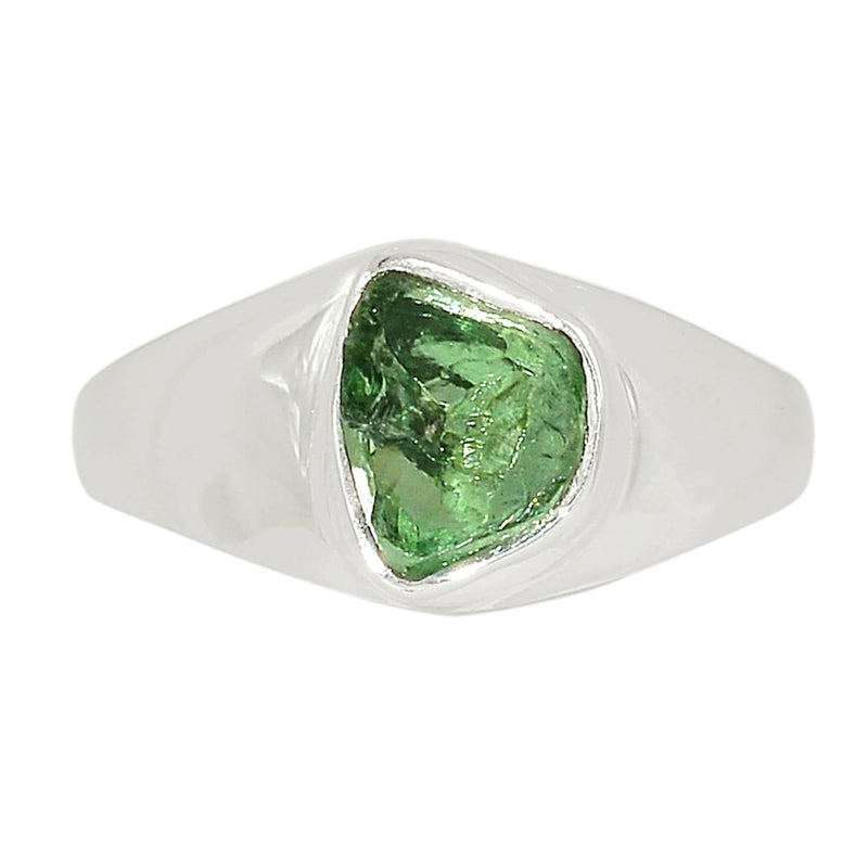 Solid - Green Apatite Rough Ring - GATR115