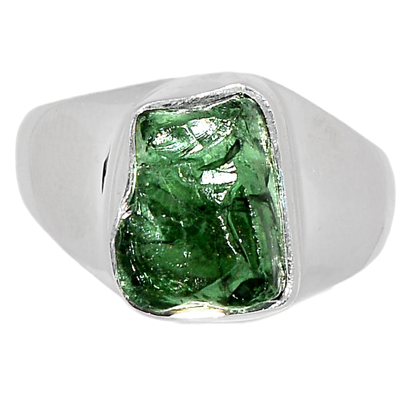 Solid - Green Apatite Rough Ring - GATR16