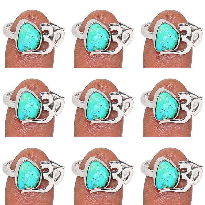 10 Pieces Mix Lot - Blue Mohave Turquoise Ring - GBMTR4