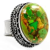 Green Copper Turquoise Ring - GCTR829