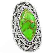 Green Copper Turquoise Ring - GCTR928