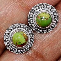 Copper Green Turquoise Studs - GCTS200