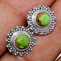 Copper Green Turquoise Studs - GCTS204