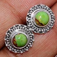 Copper Green Turquoise Studs - GCTS205