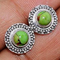 Copper Green Turquoise Studs - GCTS208