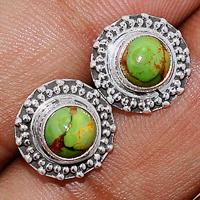 Copper Green Turquoise Studs - GCTS209