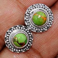 Copper Green Turquoise Studs - GCTS210
