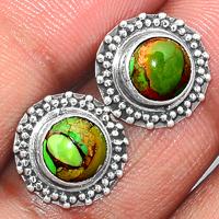 Copper Green Turquoise Studs - GCTS223