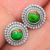 Copper Green Turquoise Studs - GCTS232