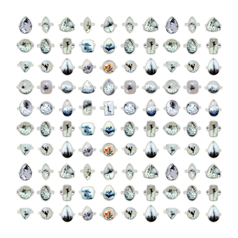 1 Kilograms Mix Lot - Dendrite Opal Ring - GDROR3