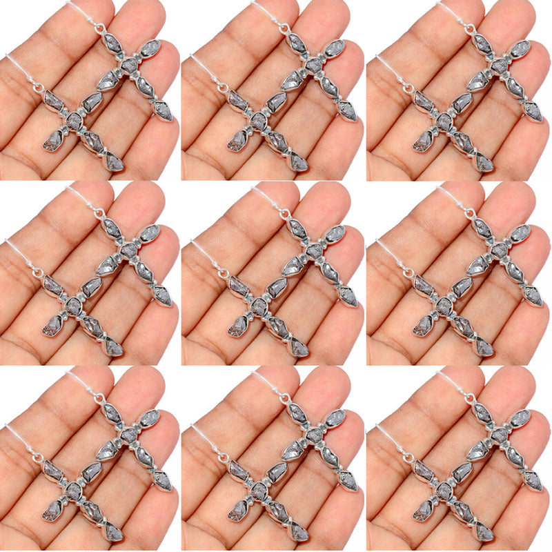 10 Pieces Mix Lot - Cross - Meteorite Campo Del Cielo Earrings - GDSNE37