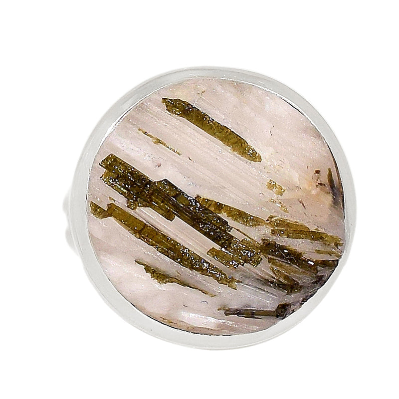 Green Tourmaline In Quartz Ring - GEQR250