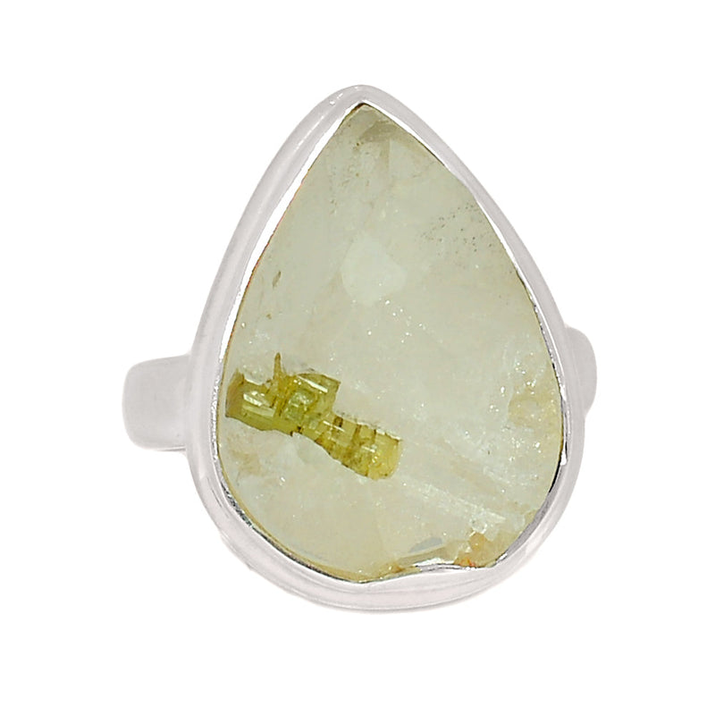 Green Tourmaline In Quartz Ring - GEQR268