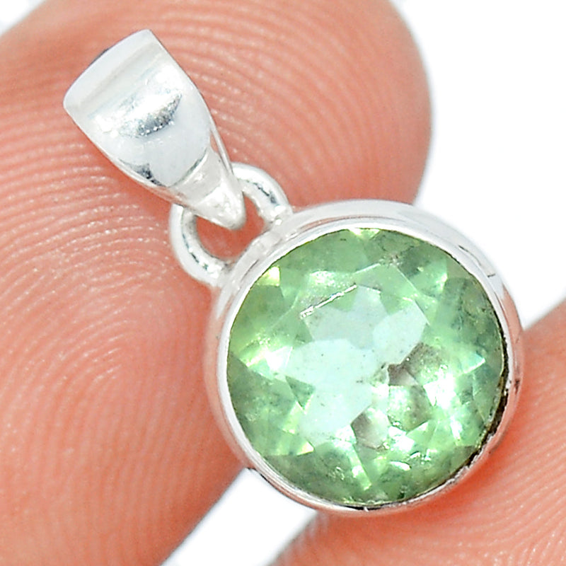 0.7" Green Fluorite Faceted Pendants - GFFP337