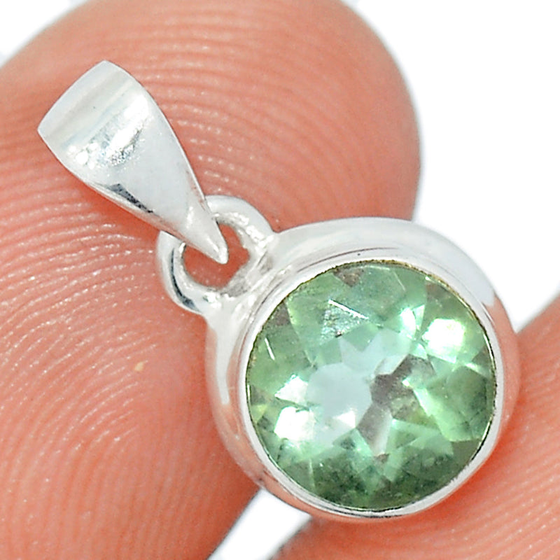 0.7" Green Fluorite Faceted Pendants - GFFP341