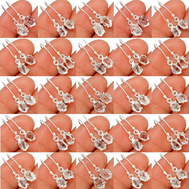 25 Pieces Mix Lot - Claw Setting - Herkimer Diamond Earrings - GHKDE5