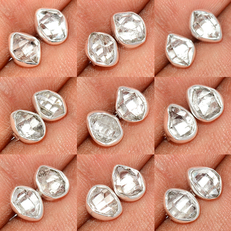 9 Pieces Mix Lot - Herkimer Diamond Studs - GHKDS1