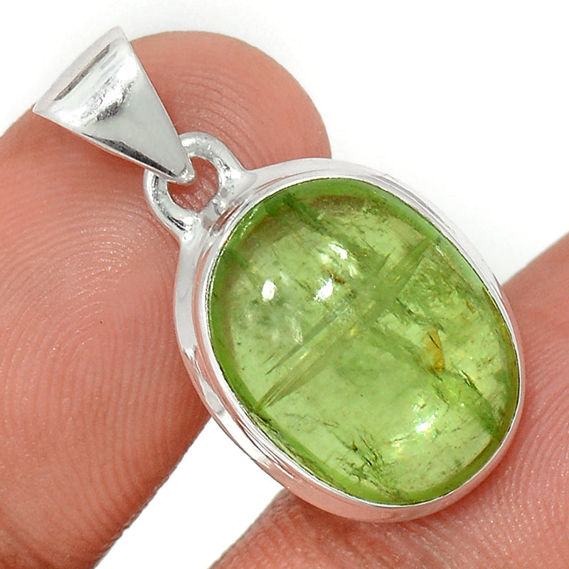 1.1" Green Kyanite Cabochon Pendants - GKCP203