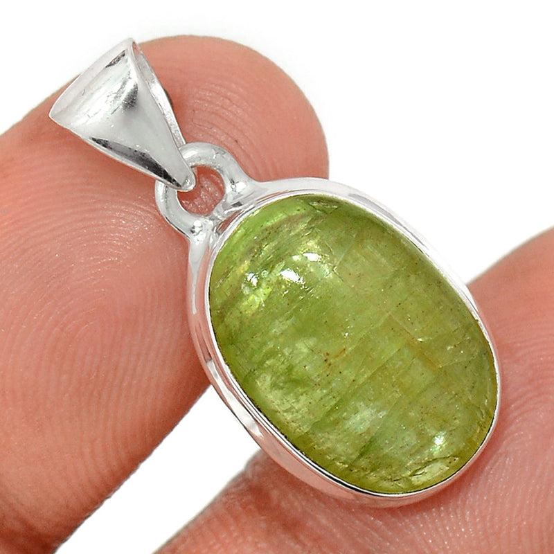 1.1" Green Kyanite Cabochon Pendants - GKCP208