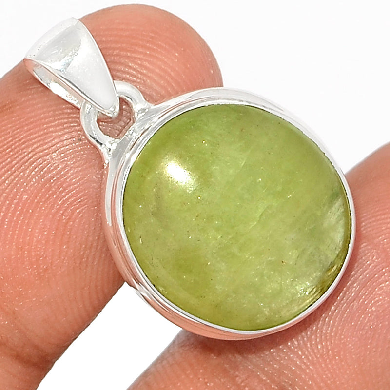 1.1" Green Kyanite Cabochon Pendants - GKCP77