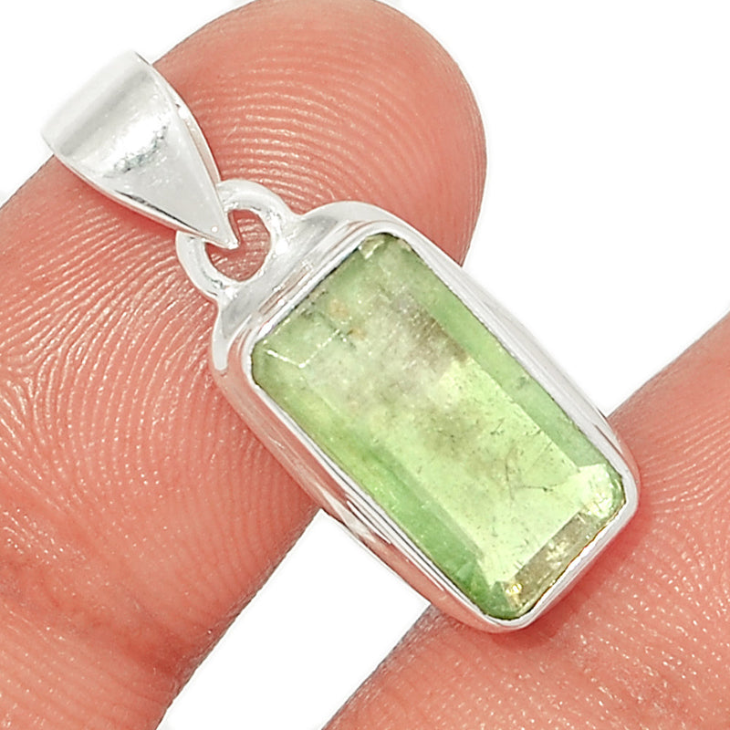 1.1" Green Kyanite Faceted Pendants - GKFP144