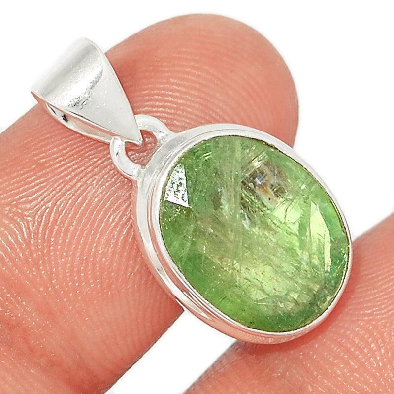 1.1" Green Kyanite Faceted Pendants - GKFP145