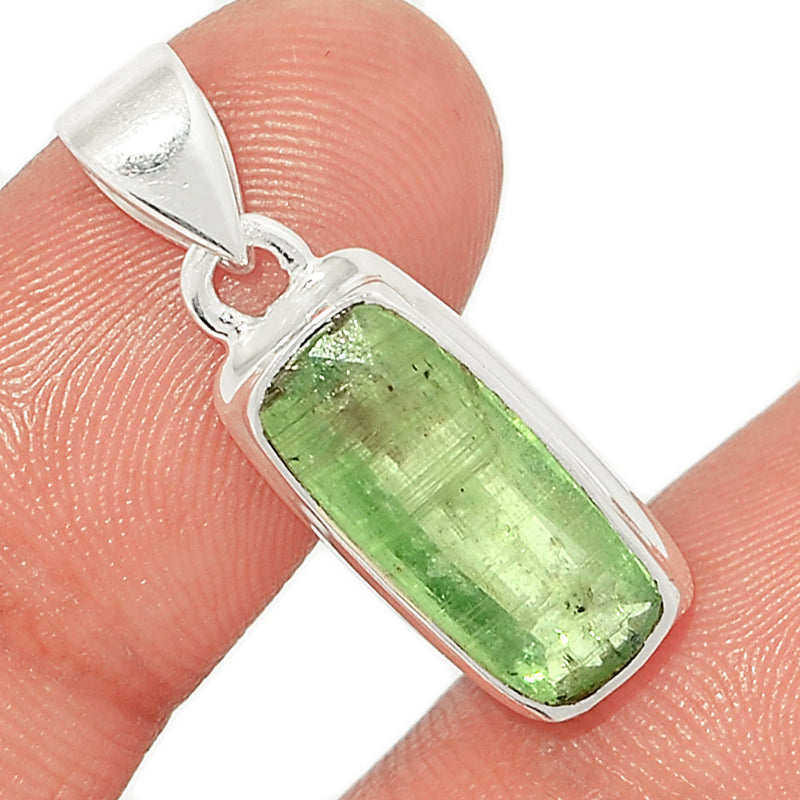 1.1" Green Kyanite Faceted Pendants - GKFP150