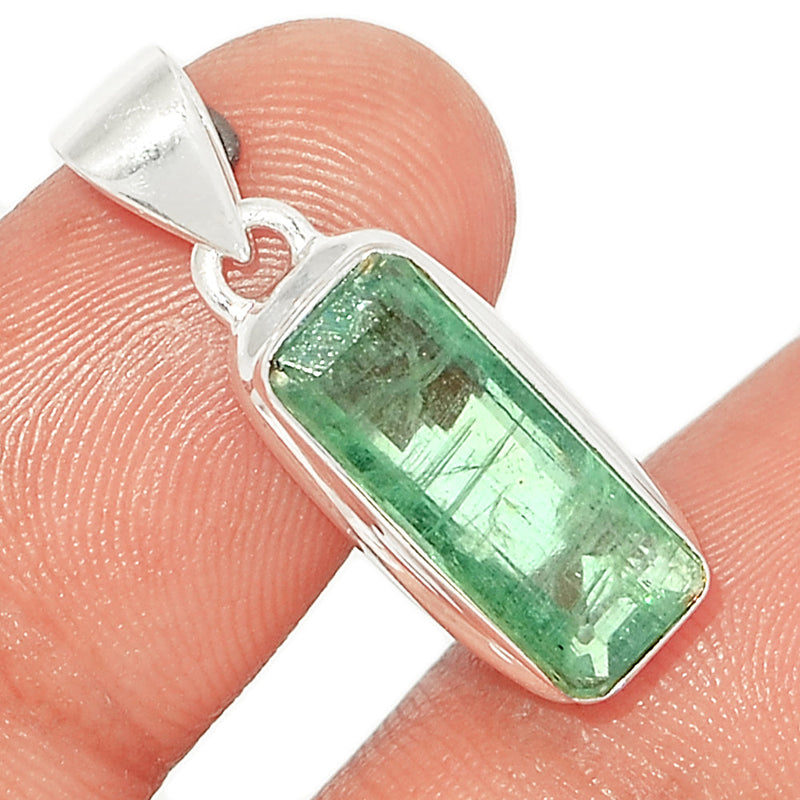 1.1" Green Kyanite Faceted Pendants - GKFP153