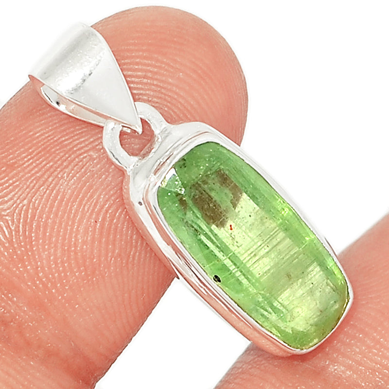 1.1" Green Kyanite Faceted Pendants - GKFP156