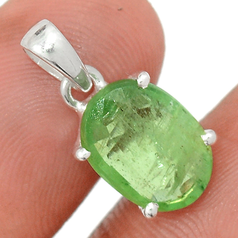 0.7" Claw - Green Kyanite Faceted Pendants - GKFP212