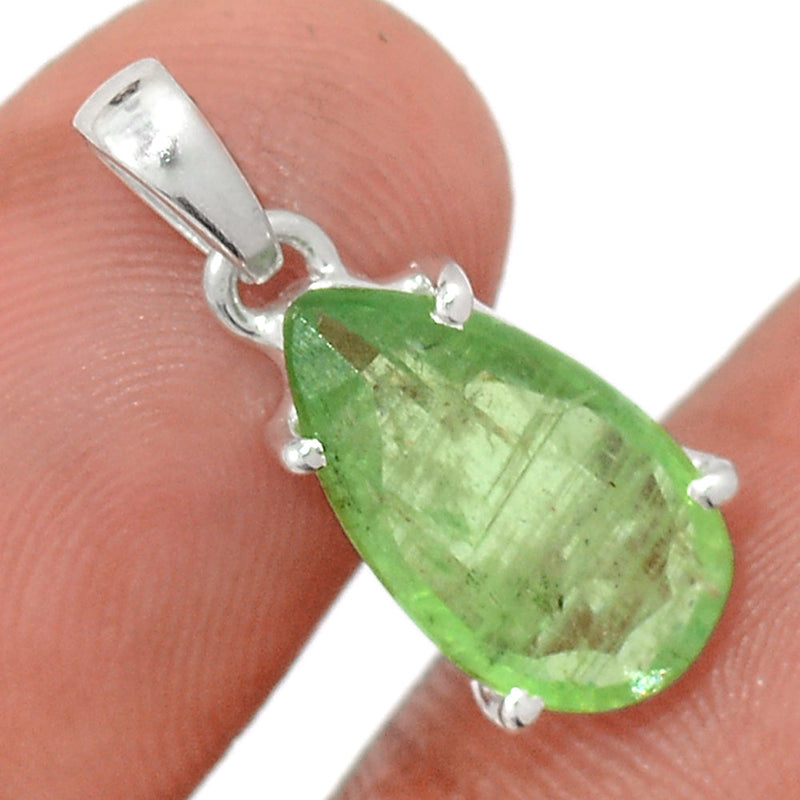 1" Claw - Green Kyanite Faceted Pendants - GKFP215