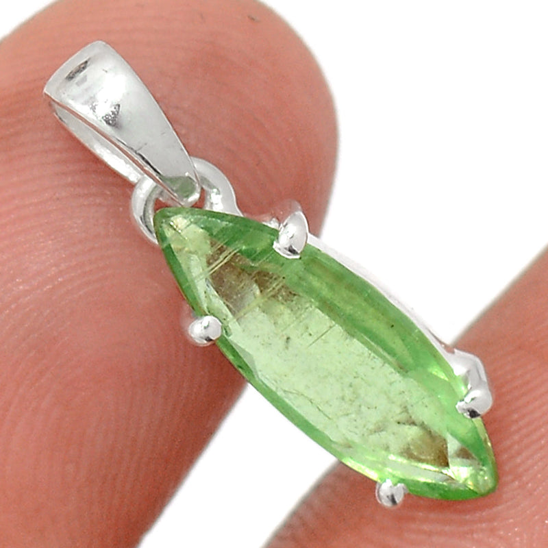 0.8" Claw - Green Kyanite Faceted Pendants - GKFP216