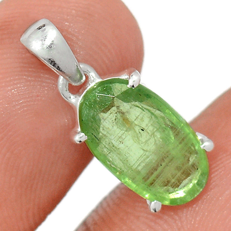 0.8" Claw - Green Kyanite Faceted Pendants - GKFP217