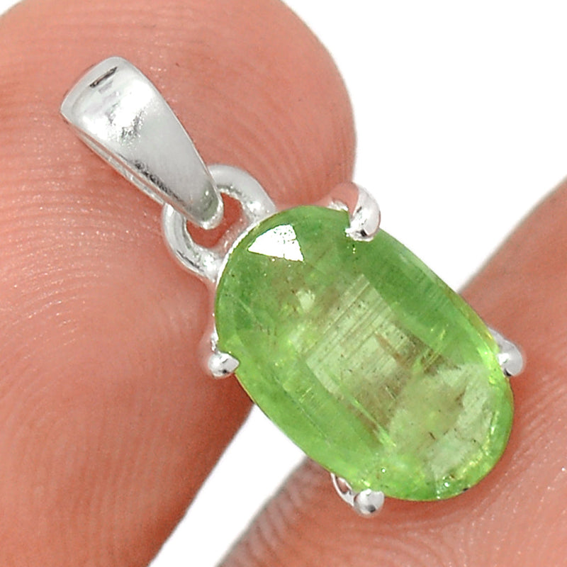 0.7" Claw - Green Kyanite Faceted Pendants - GKFP224