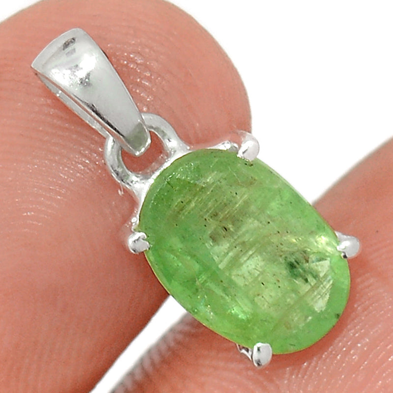 0.7" Claw - Green Kyanite Faceted Pendants - GKFP228