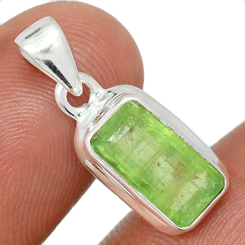 1" Green Kyanite Faceted Pendants - GKFP271