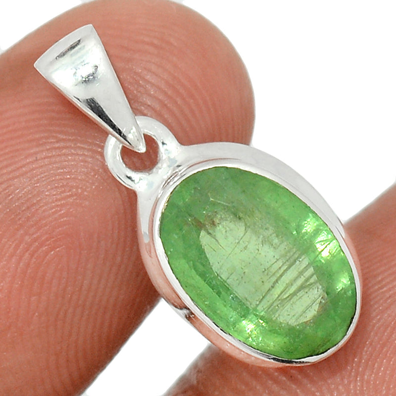 1" Green Kyanite Faceted Pendants - GKFP272