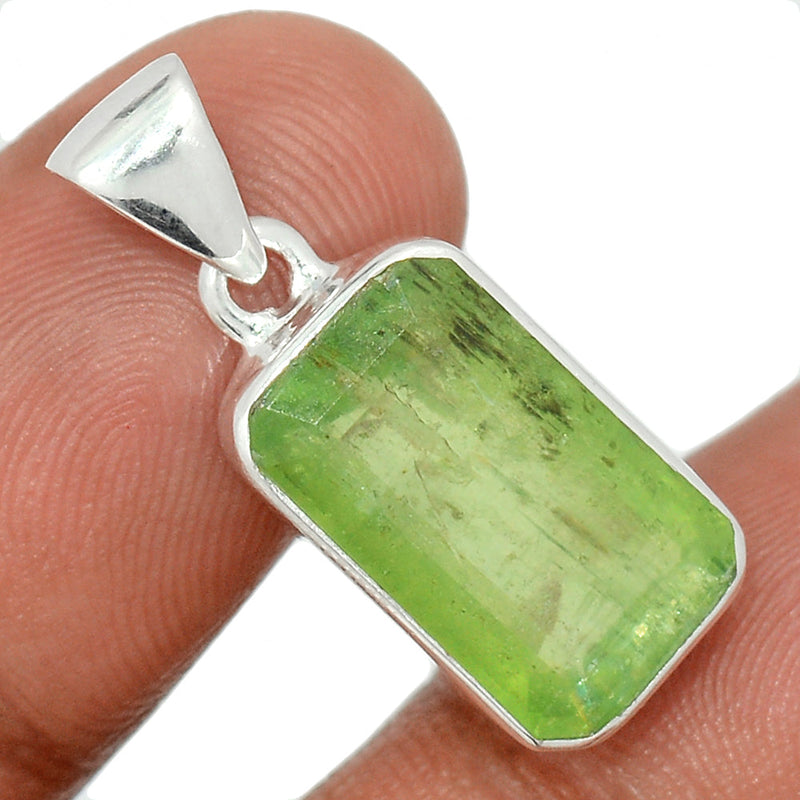 1.1" Green Kyanite Faceted Pendants - GKFP285