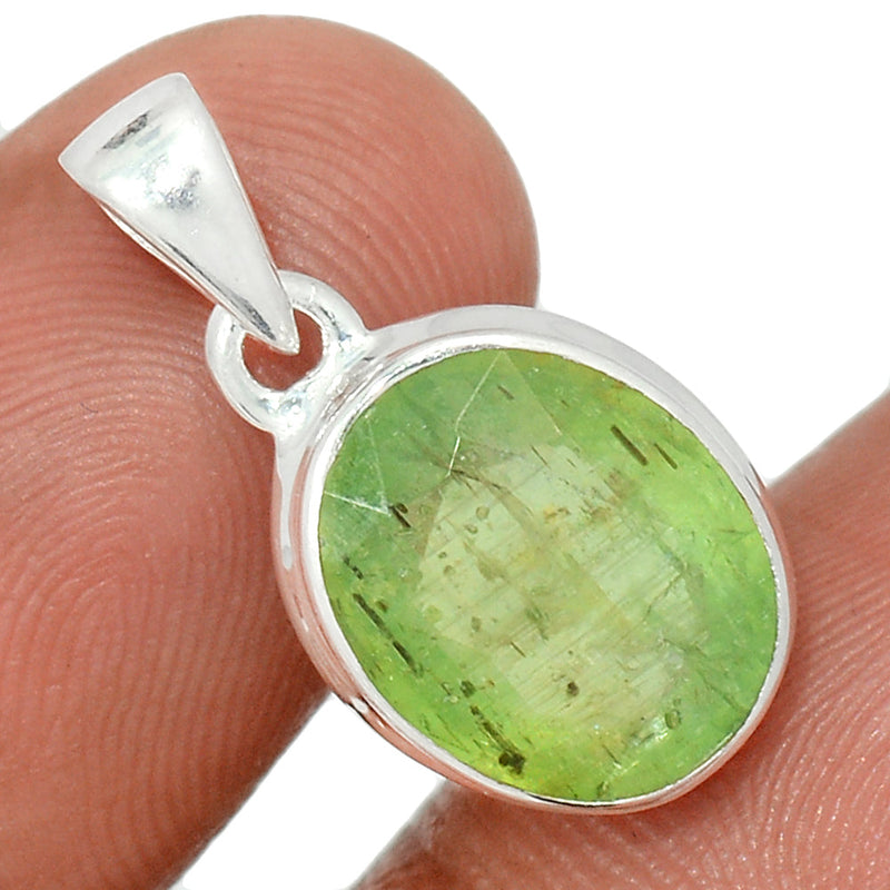 0.8" Green Kyanite Faceted Pendants - GKFP292