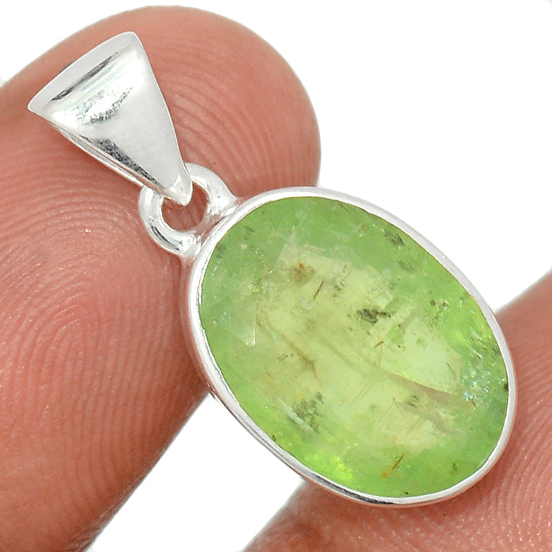 1" Green Kyanite Faceted Pendants - GKFP298