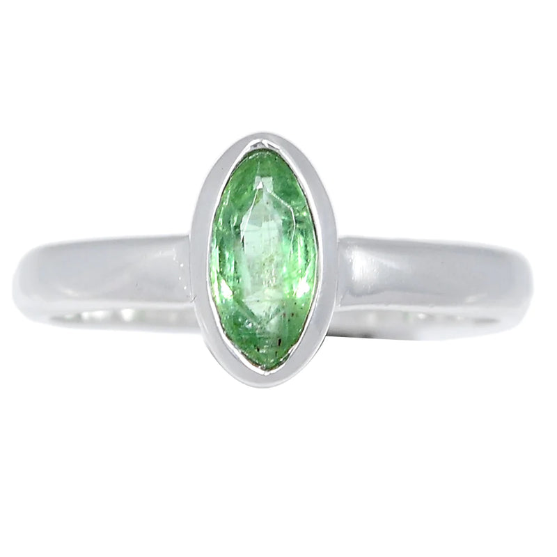 Green Kyanite Faceted Ring - GKFR54