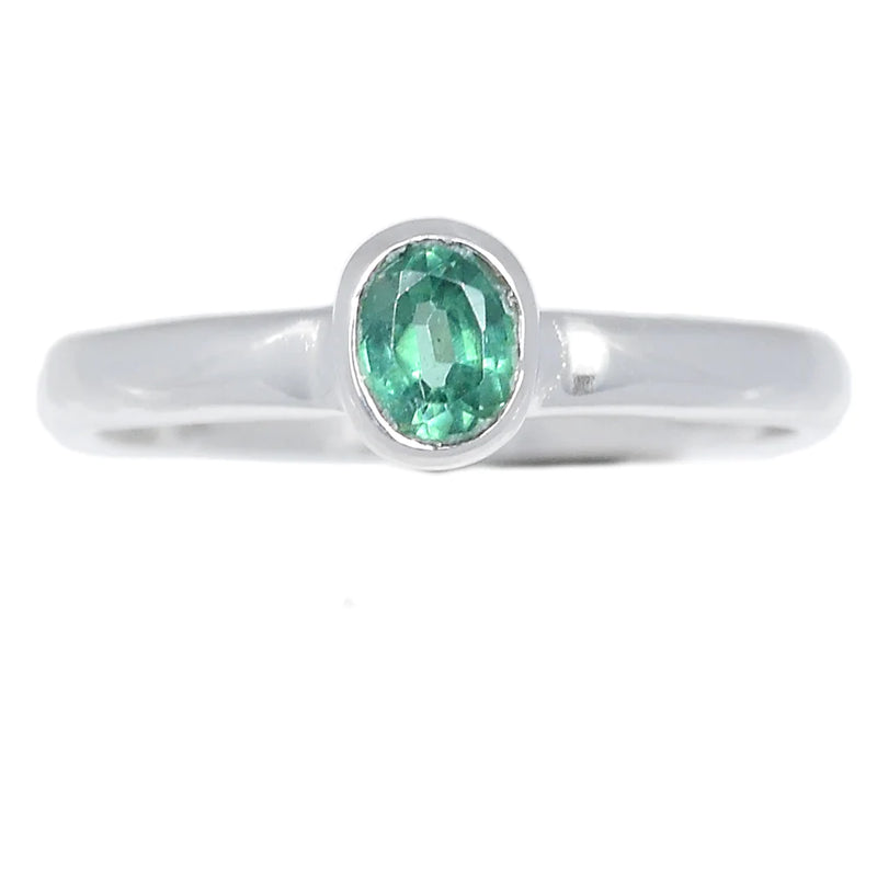 Green Kyanite Faceted Ring - GKFR57