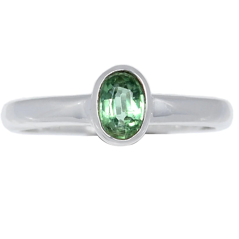 Green Kyanite Faceted Ring - GKFR67