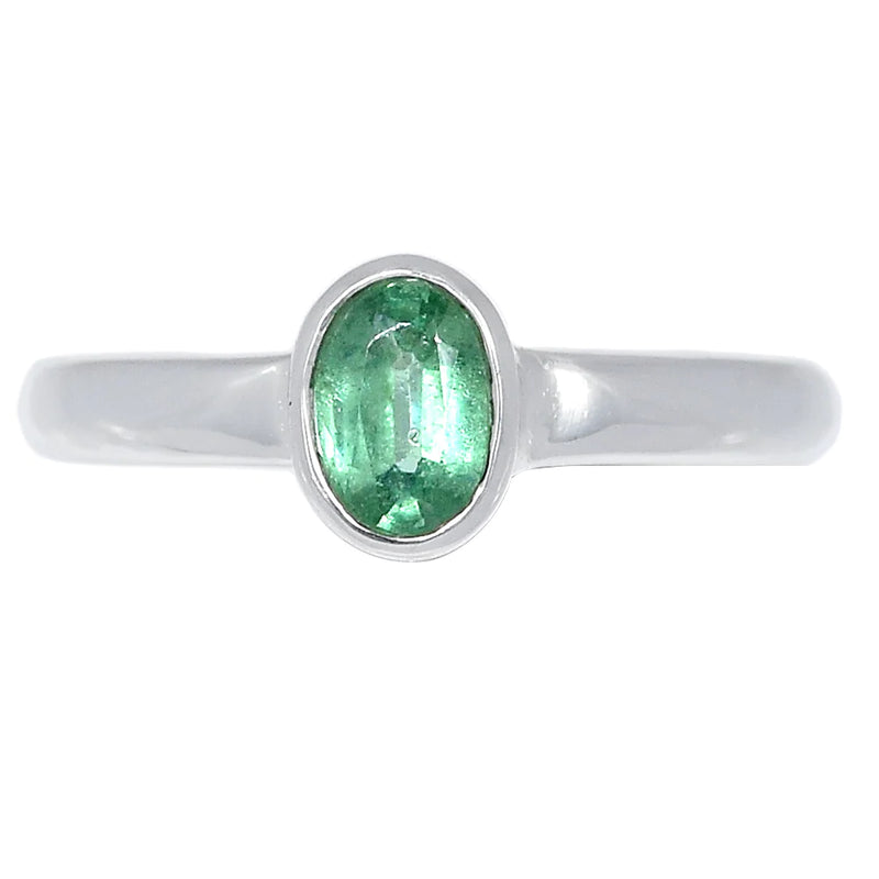 Green Kyanite Faceted Ring - GKFR77