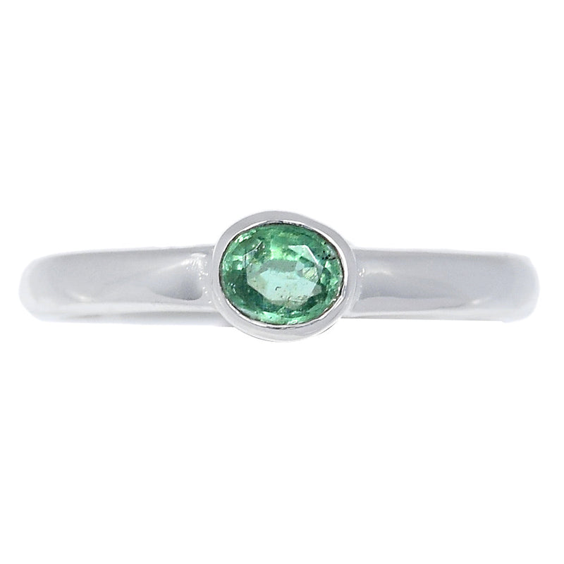 Faceted Green Kyanite Ring - GKFR92