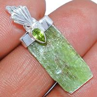 1.3" Green Kyanite Rough Pendants - GKRP511