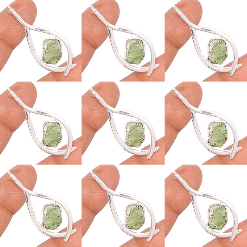 10 Pieces Mix Lot - Moldavite Pendants - GMLDP33