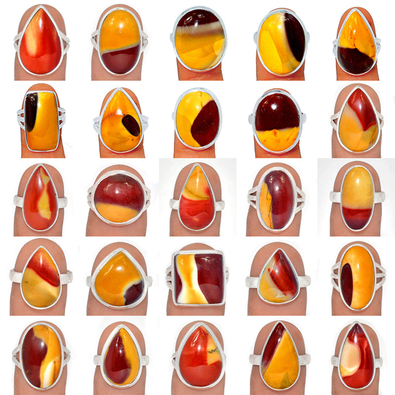 250 Grams Mix Lot - Mookaite Ring - GMOKR1